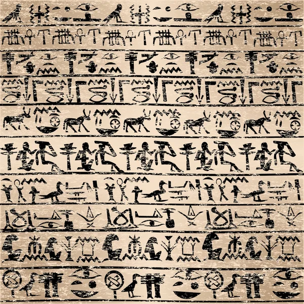 Grunge background with Egyptian hieroglyphs — Stock Photo, Image