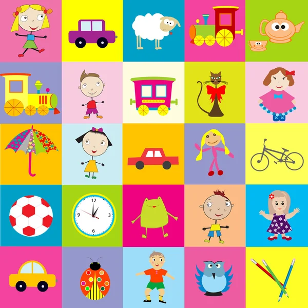 Background for kids with toys — Stock Photo, Image