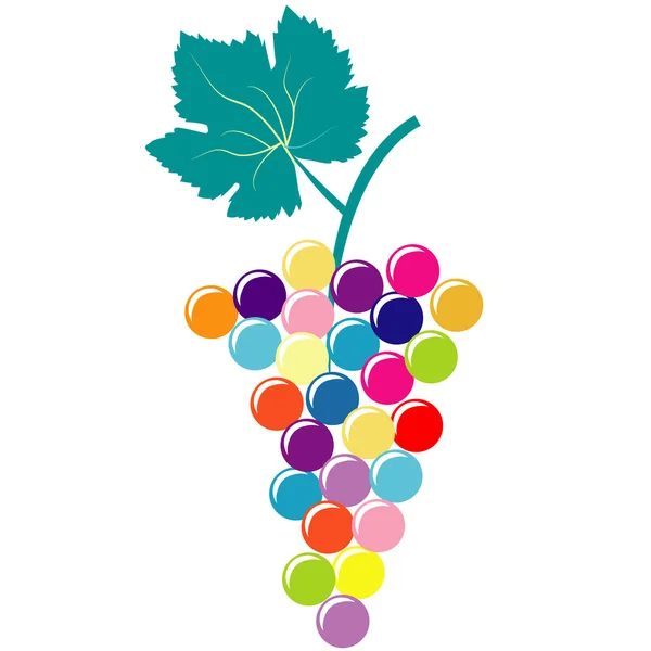 Abstract colorful bunch of grapes — Stock Photo, Image