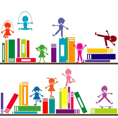 arka plan ile çocuk doodle