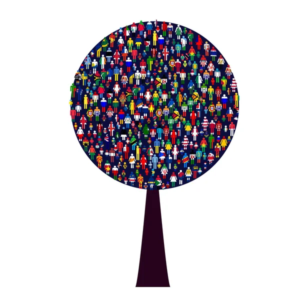 Världen människor träd — Stockfoto