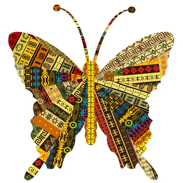 Tkaniny patchworkowe z motyl — Zdjęcie stockowe