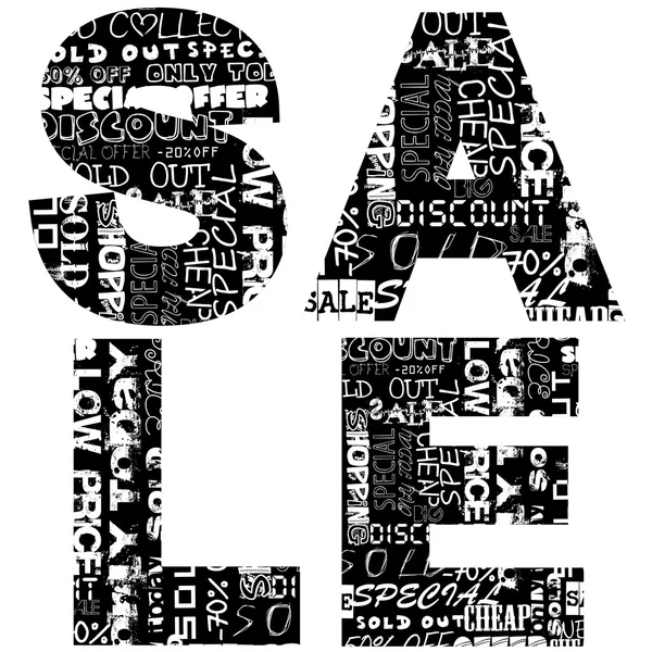 Sale word written with promotional advertising — Stock Photo, Image