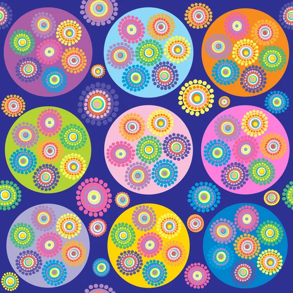 Colorful Floral Background Flowers Made Dots — 图库矢量图片