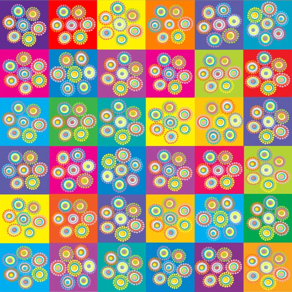 Vierkantjes Patroon Met Gekleurde Stippen — Stockvector