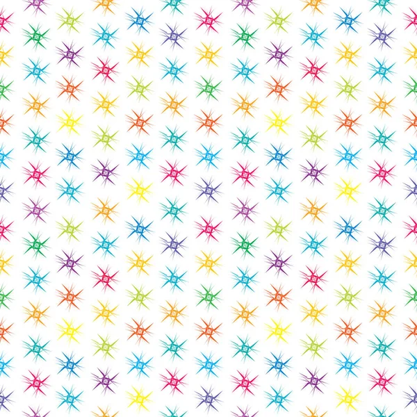 Πολύχρωμο Απρόσκοπτη Φόντο Σειρές Από Λουλούδια Στυλ Polka Dot — Διανυσματικό Αρχείο