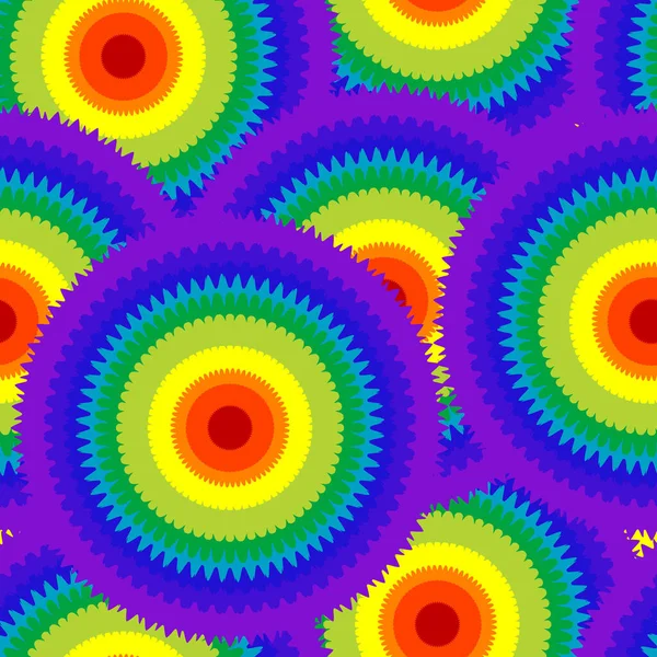 Cercles Concentriques Dans Les Couleurs Motif Sans Couture Chakras — Image vectorielle