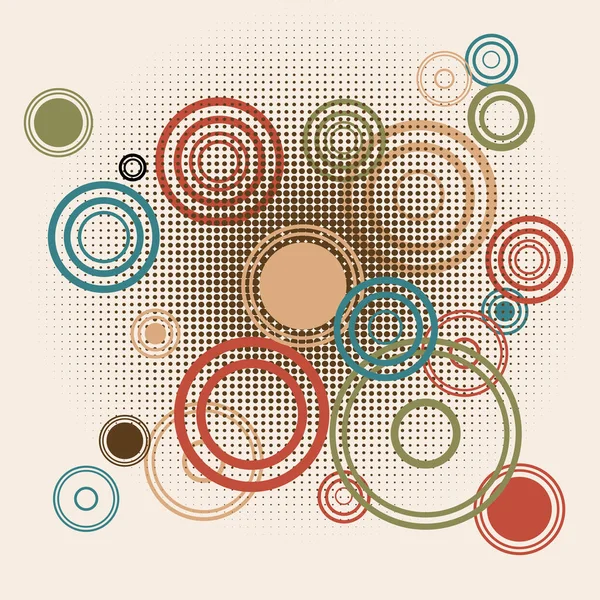 Dairesel Noktalı Klasik Geometrik Arkaplan — Stok Vektör