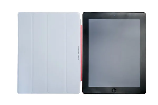 Tablet touch computer gadget in draagtas — Stockfoto