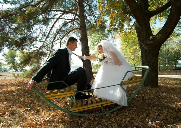 Newly married couple — Stock Photo, Image