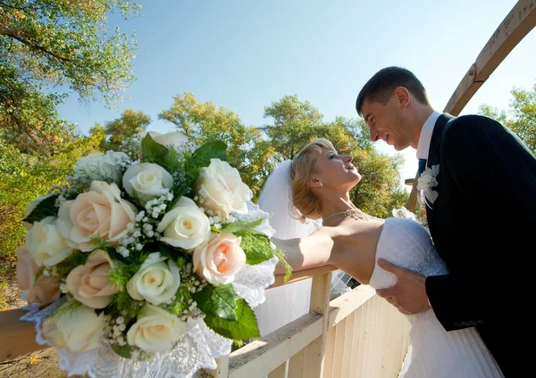 Newly married couple — Stock Photo, Image