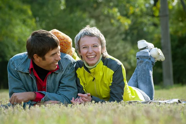 Familie i parken - Stock-foto