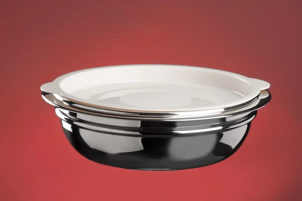 Ocelové nádobí — Stock fotografie