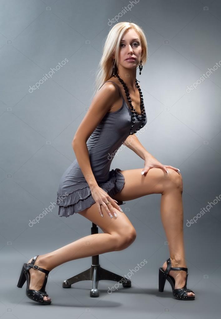 Sexy slim blond girl — Stock Photo © yablonski75 #44565825