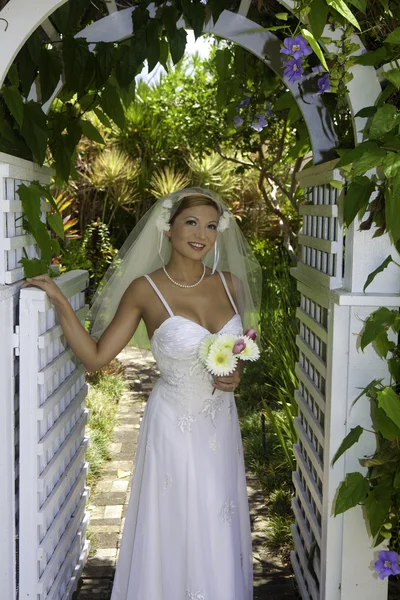 A menyasszony esküvője napján — Stock Fotó