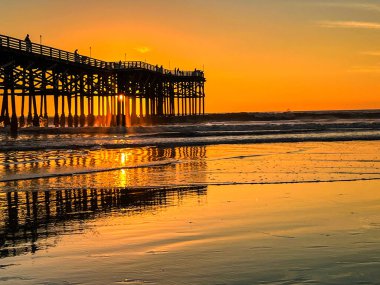 Crystal Pier, San Diego 'da günbatımı