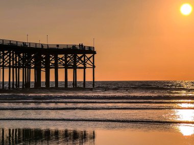 Crystal Pier, San Diego 'da günbatımı