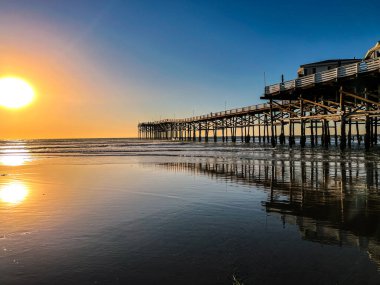 Crystal Pier, San Diego 'da günbatımı