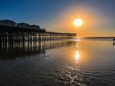 Crystal Pier, San Diego 'da günbatımı