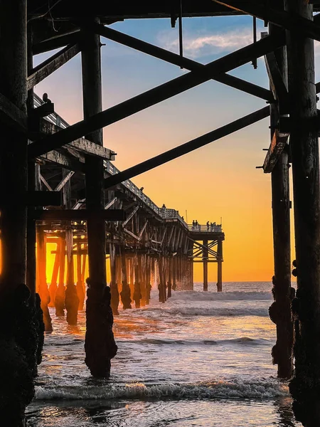Západ Slunce Křišťálovém Molu San Diego — Stock fotografie