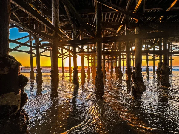 Tramonto Molo Cristallo San Diego — Foto Stock