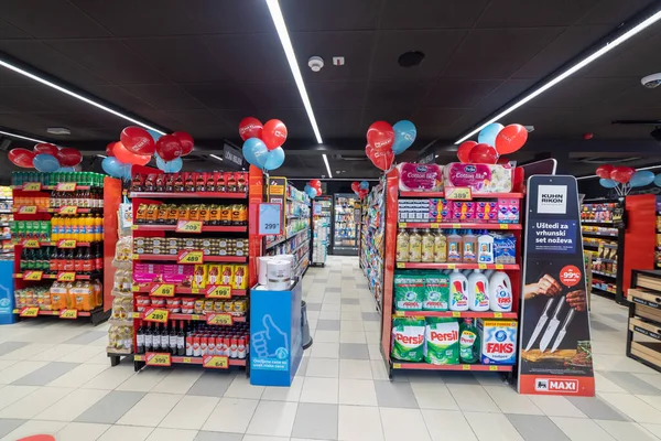 Valjevo Serbia Mart 2022 Modern Local Supermarket Store —  Fotos de Stock