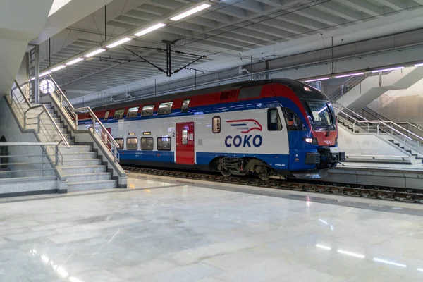 Белград Сербия Апреля 2022 Года Новый Главный Железнодорожный Вокзал Белграда — стоковое фото