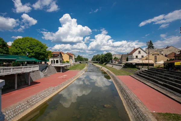 Валево Сербия Июня 2022 Года Вид Моста Реку Колубара Открытая — стоковое фото