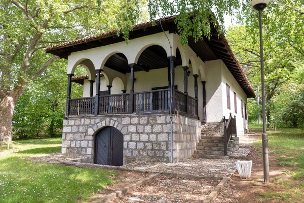 Una Casa Viticultor Estilo Arquitectónico Tradicional Sumadija Parque Oplenac Topola — Foto de Stock