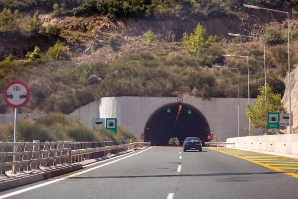 Autopista Túnel Parte Montañosa Grecia — Foto de Stock