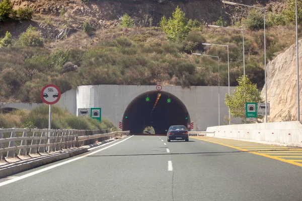 Highway Tunnel Mountainous Part Greece — 스톡 사진