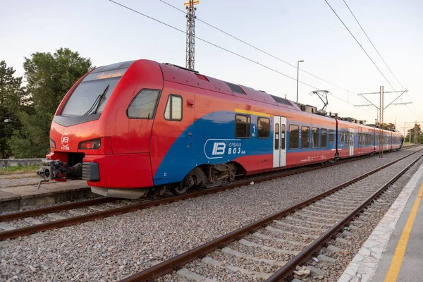 Валево Сербия Июля 2022 Года Сербские Железные Дороги Современный Поезд — стоковое фото