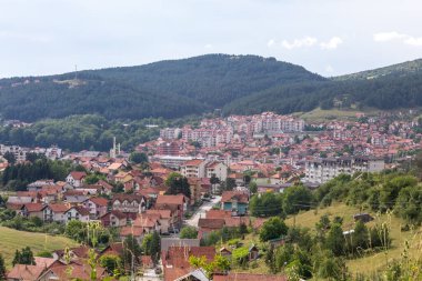 Panorama of Pljevlja city, town and city municipality in Northern Montenegro, Montenegro