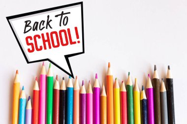 Wooden Crayons are Ready For Back to School, white background