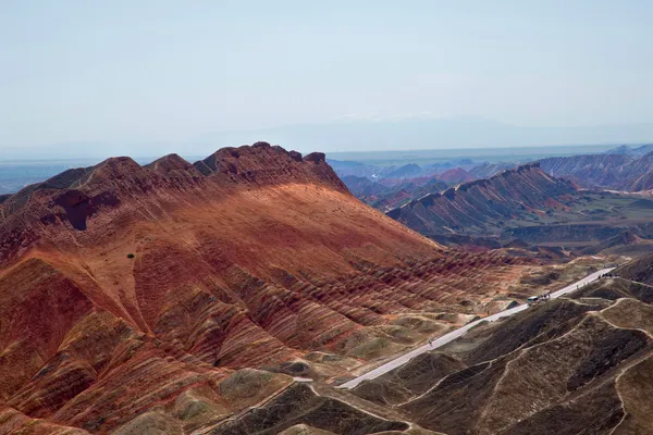 Színes hegyek, zhangye danxia, Kína — Stock Fotó