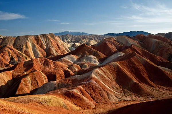 Colorful mountains in the evening light, Zhangye danxia, China — Stock Photo, Image