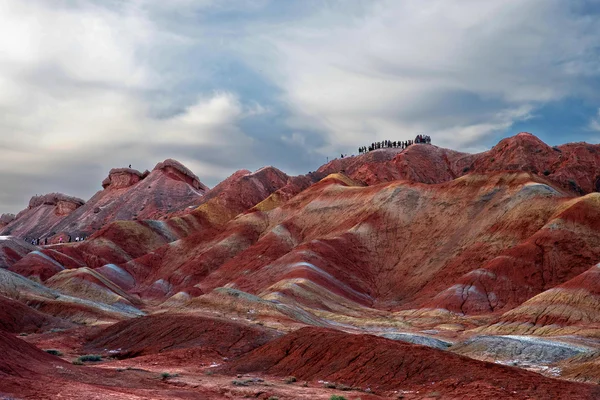 renkli dağların akşam ışığı, zhangye danxia, Çin