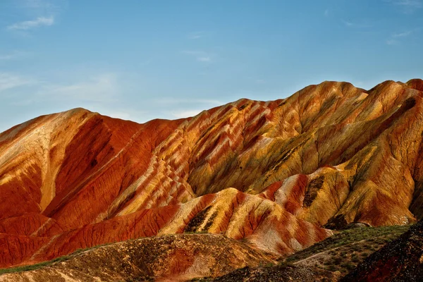 Sunset in the mountains, Zhangye danxia, China — Stock Photo, Image