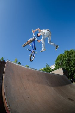 BMX bisiklet dublör kuyruk kırbaç