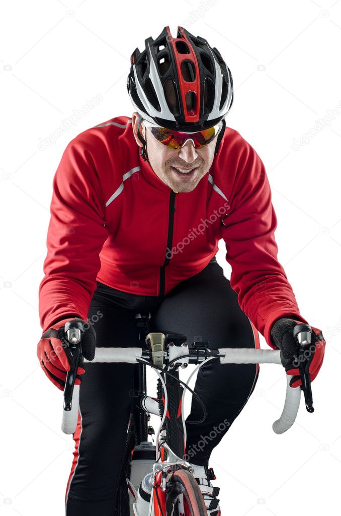 Cyclist riding a bike