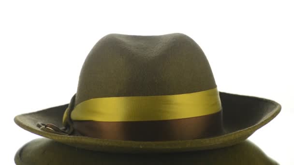 Grön vintage hatt — Stockvideo