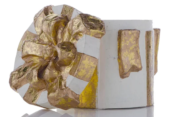 Christmas dekoratif beyaz hediye kutusu — Stok fotoğraf