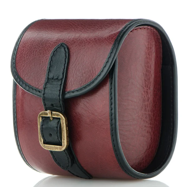 Small red leather bag — Stock Photo, Image