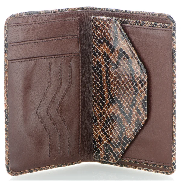 Snake skin leather wallet — Stock Photo, Image