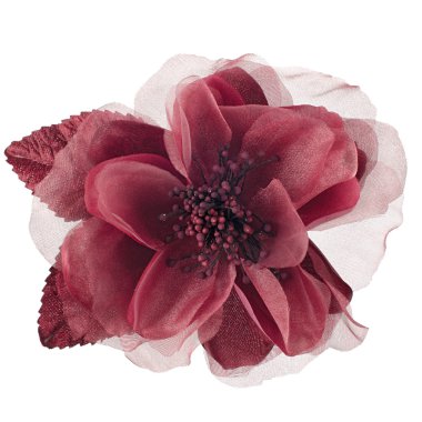 Red fabric flower clipart