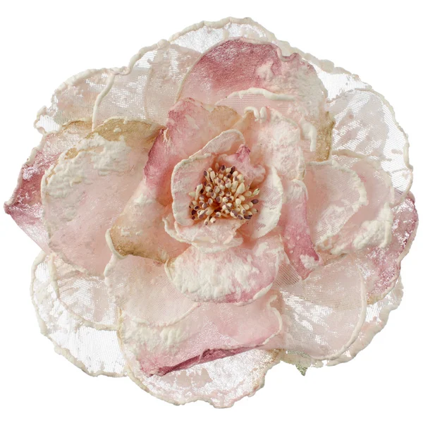 Růžové látky květ — Stock fotografie