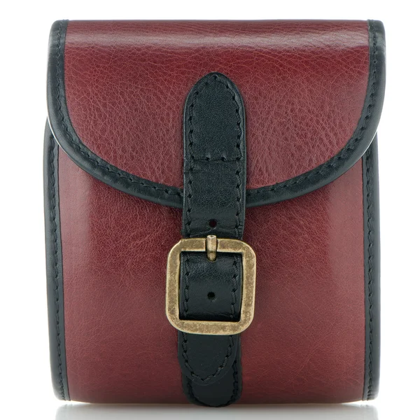 Small red leather bag — Stock Photo, Image