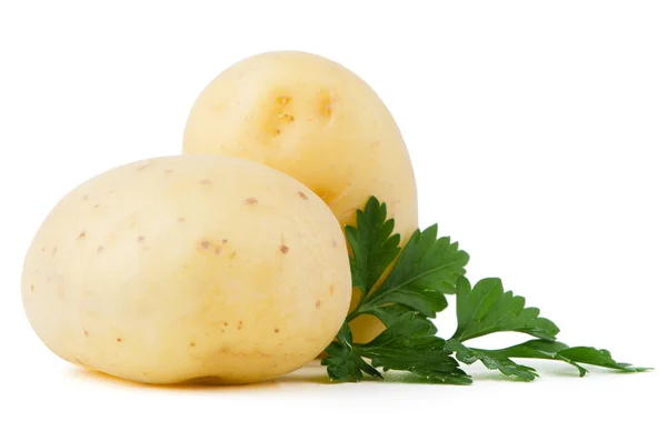 New potato and green parsley — Stock Photo, Image