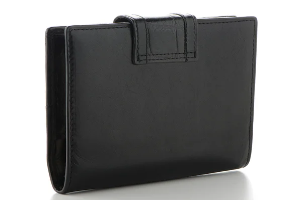 Černá kožená kabelka — Stock fotografie