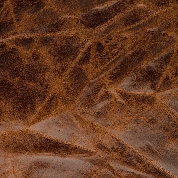 Brown leather texture closeup — Stock Photo, Image